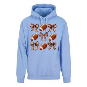 Coquette Bow American Football Thanksgiving Autumn Fall Yall Unisex Surf Hoodie