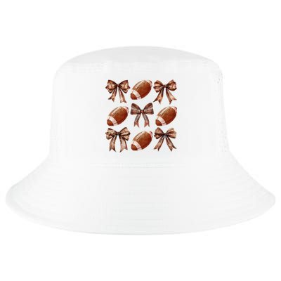 Coquette Bow American Football Thanksgiving Autumn Fall Yall Cool Comfort Performance Bucket Hat