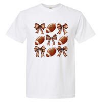 Coquette Bow American Football Thanksgiving Autumn Fall Yall Garment-Dyed Heavyweight T-Shirt