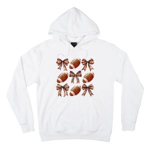 Coquette Bow American Football Thanksgiving Autumn Fall Yall Hoodie