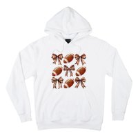 Coquette Bow American Football Thanksgiving Autumn Fall Yall Hoodie