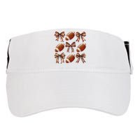 Coquette Bow American Football Thanksgiving Autumn Fall Yall Adult Drive Performance Visor