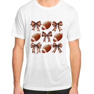 Coquette Bow American Football Thanksgiving Autumn Fall Yall Adult ChromaSoft Performance T-Shirt