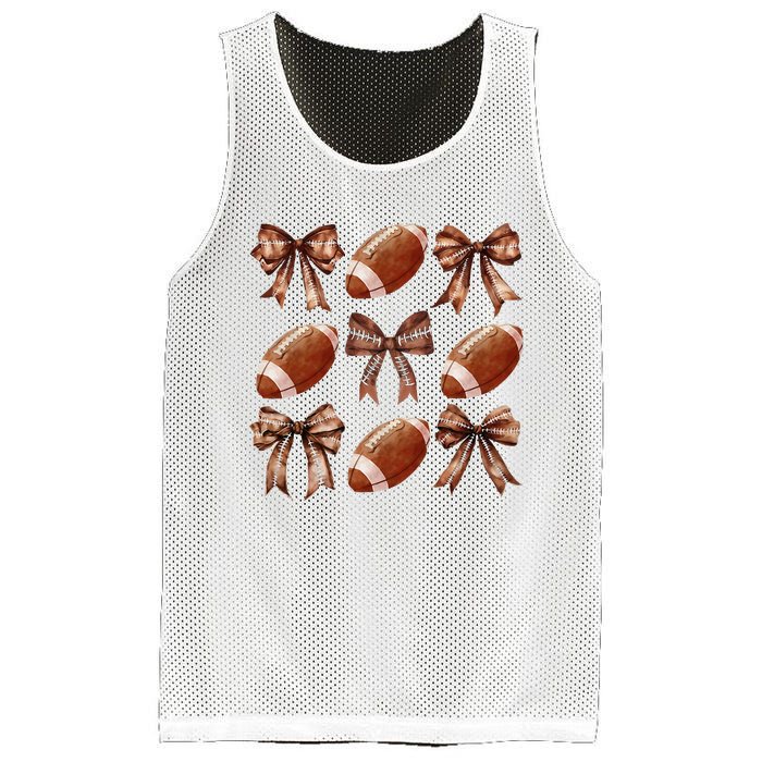 Coquette Bow American Football Thanksgiving Autumn Fall Yall Mesh Reversible Basketball Jersey Tank