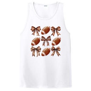 Coquette Bow American Football Thanksgiving Autumn Fall Yall PosiCharge Competitor Tank