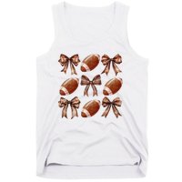 Coquette Bow American Football Thanksgiving Autumn Fall Yall Tank Top