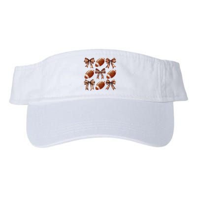 Coquette Bow American Football Thanksgiving Autumn Fall Yall Valucap Bio-Washed Visor