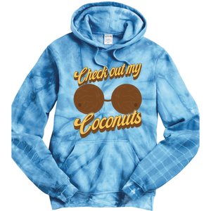 Coconut Bra Adult Check Out My Coconuts Shell Bra Tie Dye Hoodie