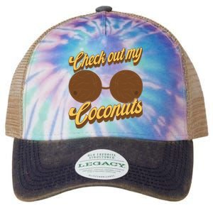 Coconut Bra Adult Check Out My Coconuts Shell Bra Legacy Tie Dye Trucker Hat