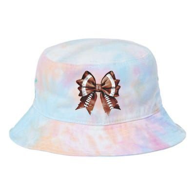 Coquette Bow American Football Thanksgiving Autumn Fall Tie Dye Newport Bucket Hat