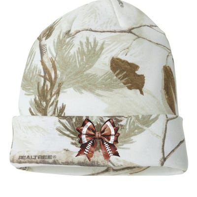 Coquette Bow American Football Thanksgiving Autumn Fall Kati Licensed 12" Camo Beanie