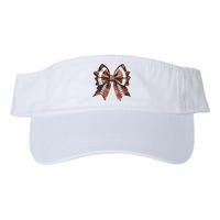 Coquette Bow American Football Thanksgiving Autumn Fall Valucap Bio-Washed Visor