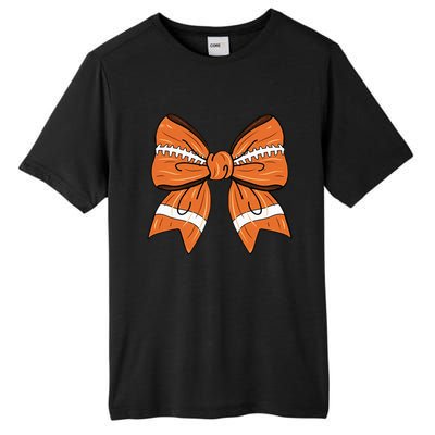 Coquette Bow American Football Thanksgiving Tall Fusion ChromaSoft Performance T-Shirt