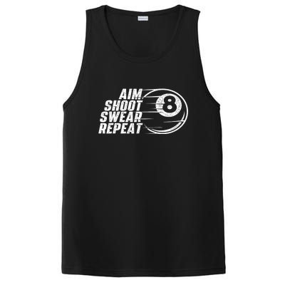 Cool Billiards Aim Shoot Swear Repeat Billiard Lover Pool Sports Game Gift PosiCharge Competitor Tank