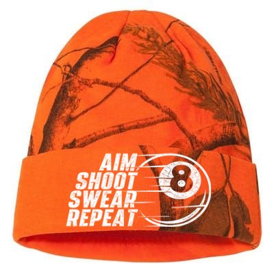 Cool Billiards Aim Shoot Swear Repeat Billiard Lover Pool Sports Game Gift Kati Licensed 12" Camo Beanie