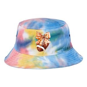 Coquette Bow American Football Autumn Thanksgiving Game Day Tie Dye Newport Bucket Hat