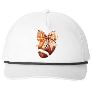 Coquette Bow American Football Autumn Thanksgiving Game Day Snapback Five-Panel Rope Hat