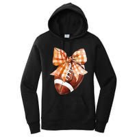 Coquette Bow American Football Autumn Thanksgiving Game Day Women's Pullover Hoodie