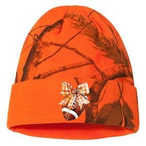 Coquette Bow American Football Autumn Thanksgiving Game Day Kati Licensed 12" Camo Beanie