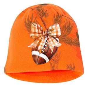 Coquette Bow American Football Autumn Thanksgiving Game Day Kati - Camo Knit Beanie