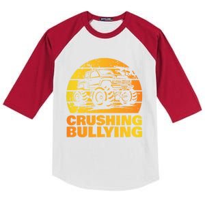 Crushing Bullying Anti Bullying Awareness Month Kids Colorblock Raglan Jersey