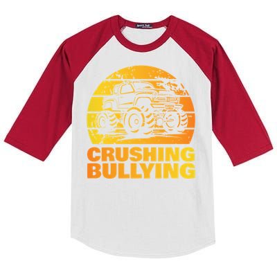 Crushing Bullying Anti Bullying Awareness Month Kids Colorblock Raglan Jersey