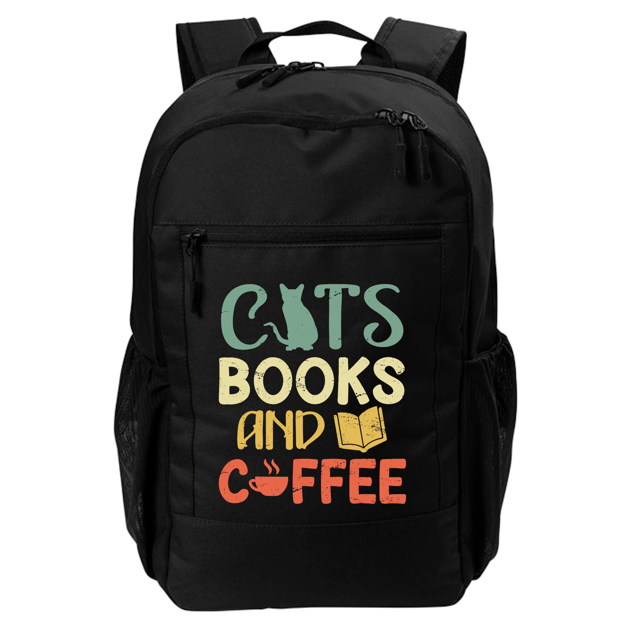 Cats Books And Coffee Cafe Coffee Drinker Backpack
