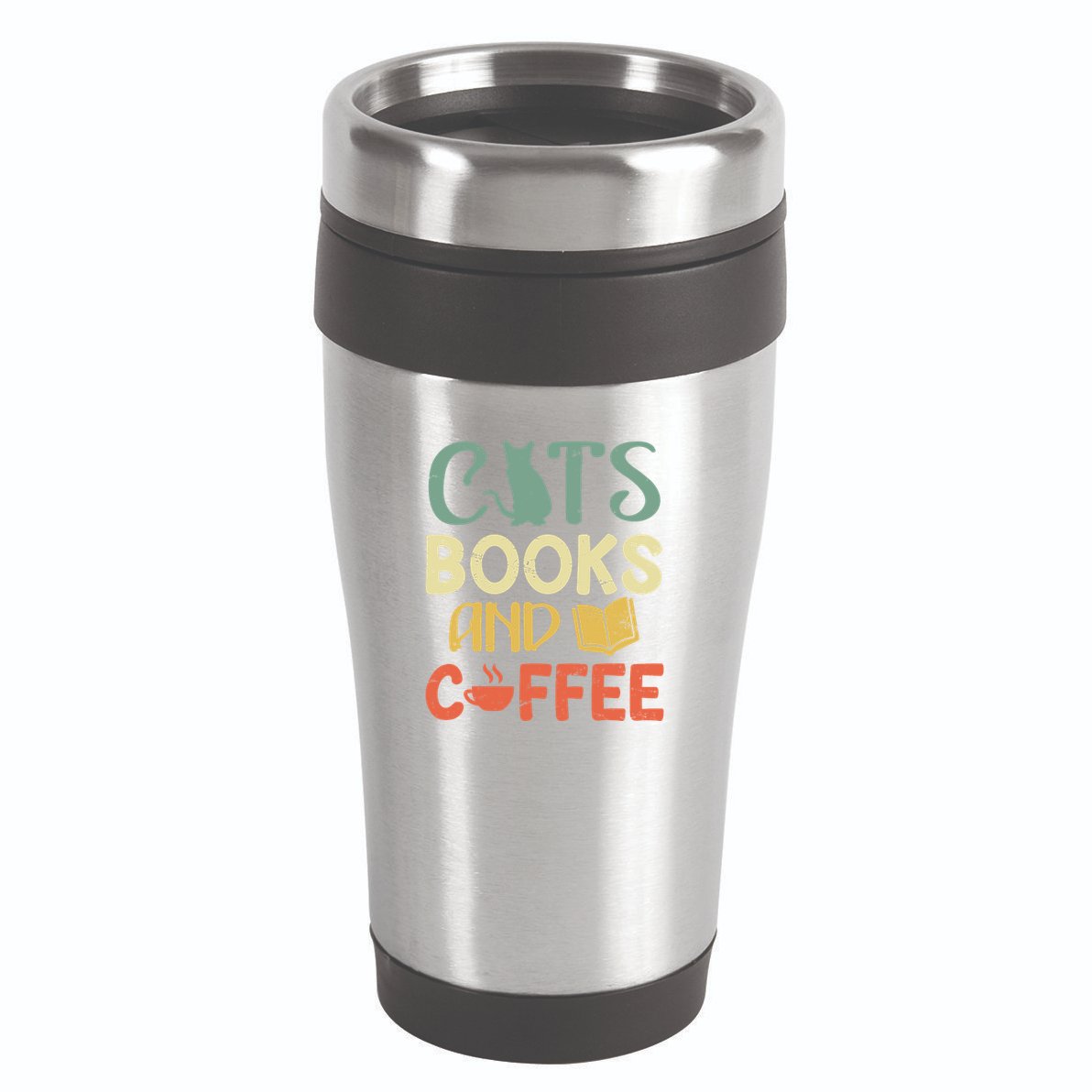 Cats Books And Coffee Cafe Coffee Drinker 16oz Travel Tumbler