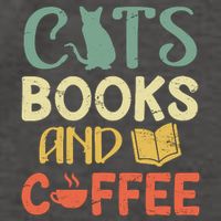 Cats Books And Coffee Cafe Coffee Drinker Vector Backpack
