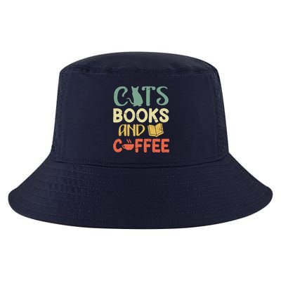 Cats Books And Coffee Cafe Coffee Drinker Cool Comfort Performance Bucket Hat