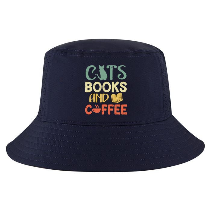 Cats Books And Coffee Cafe Coffee Drinker Cool Comfort Performance Bucket Hat