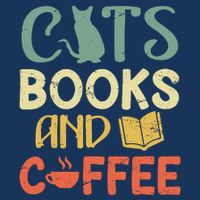 Cats Books And Coffee Cafe Coffee Drinker 7 Panel Mesh Trucker Snapback Hat