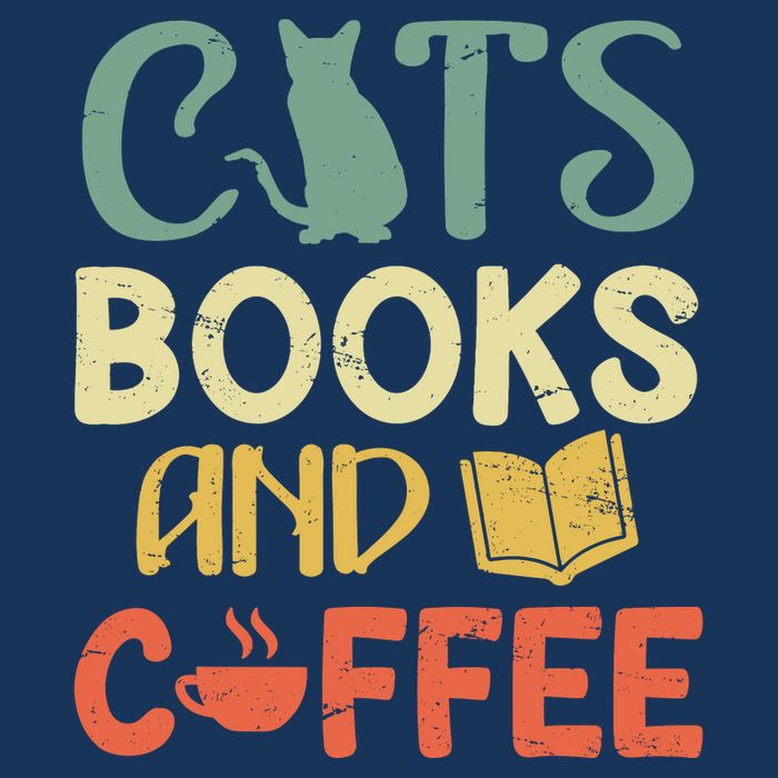 Cats Books And Coffee Cafe Coffee Drinker 7 Panel Mesh Trucker Snapback Hat