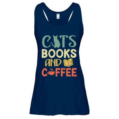 Cats Books And Coffee Cafe Coffee Drinker Ladies Essential Flowy Tank