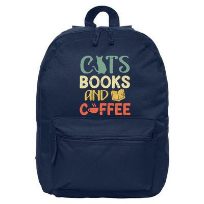 Cats Books And Coffee Cafe Coffee Drinker 16 in Basic Backpack