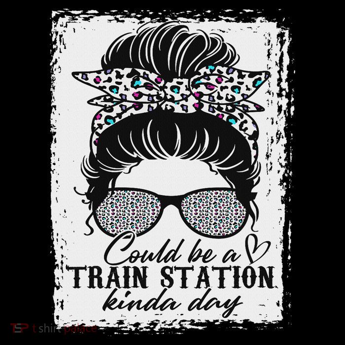 Could Be A Train Station Kinda Day Messy Bun Funny Wool Snapback Cap