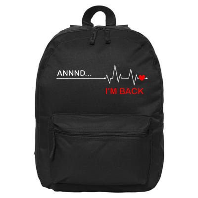 Coronary Bypass Artery Open Heart Diseases Surgery Heartbeat 16 in Basic Backpack
