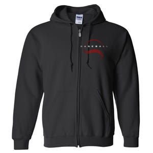 Cool Baseball Apparel Baseball Gift Full Zip Hoodie