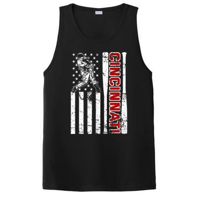 Cincinnati Baseball American Flag PosiCharge Competitor Tank