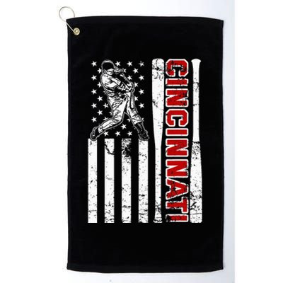 Cincinnati Baseball American Flag Platinum Collection Golf Towel