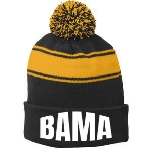 Cool Bama Alabama Pride Gift Stripe Pom Pom Beanie