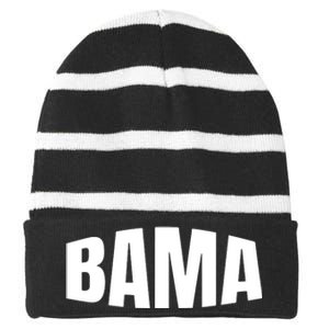 Cool Bama Alabama Pride Gift Striped Beanie with Solid Band