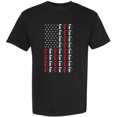 Craft Beer American Flag Patriotic 4th Of July Booze Brewer Garment-Dyed Heavyweight T-Shirt