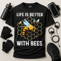Cute Bee Art Beekeeping Honey Bumble Bee Lover Cooling Performance Crew T-Shirt