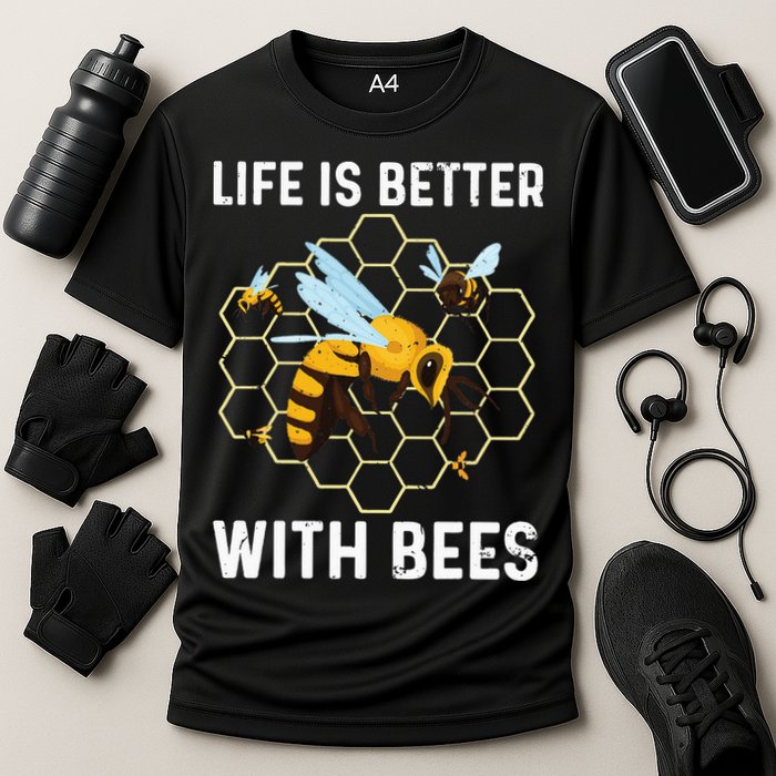 Cute Bee Art Beekeeping Honey Bumble Bee Lover Cooling Performance Crew T-Shirt