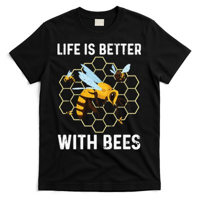 Cute Bee Art Beekeeping Honey Bumble Bee Lover T-Shirt