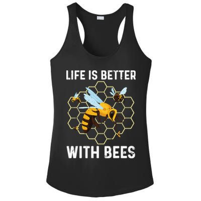Cute Bee Art Beekeeping Honey Bumble Bee Lover Ladies PosiCharge Competitor Racerback Tank