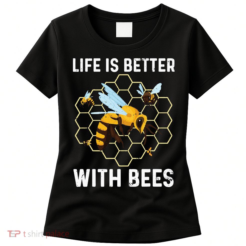 Cute Bee Art Beekeeping Honey Bumble Bee Lover Womens T-Shirt