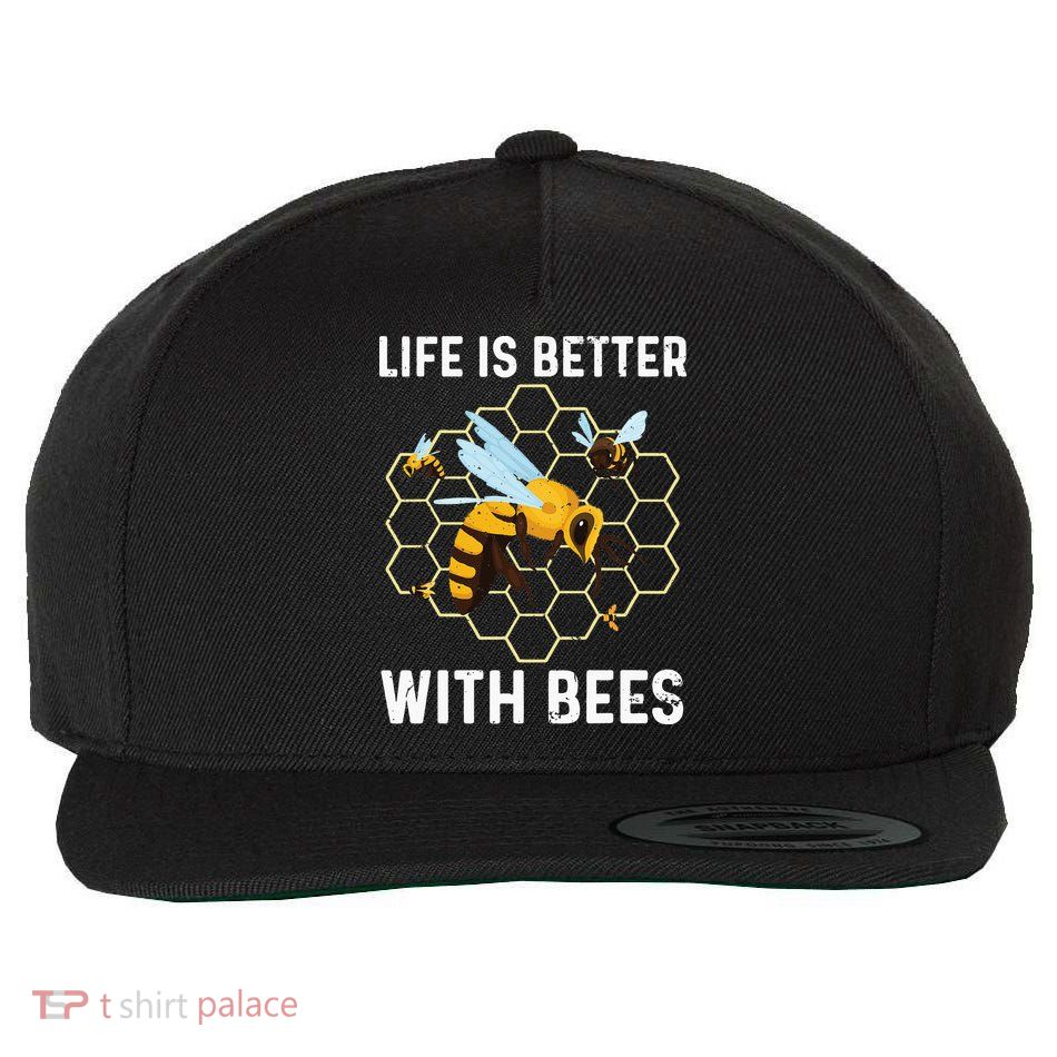 Cute Bee Art Beekeeping Honey Bumble Bee Lover Wool Snapback Cap
