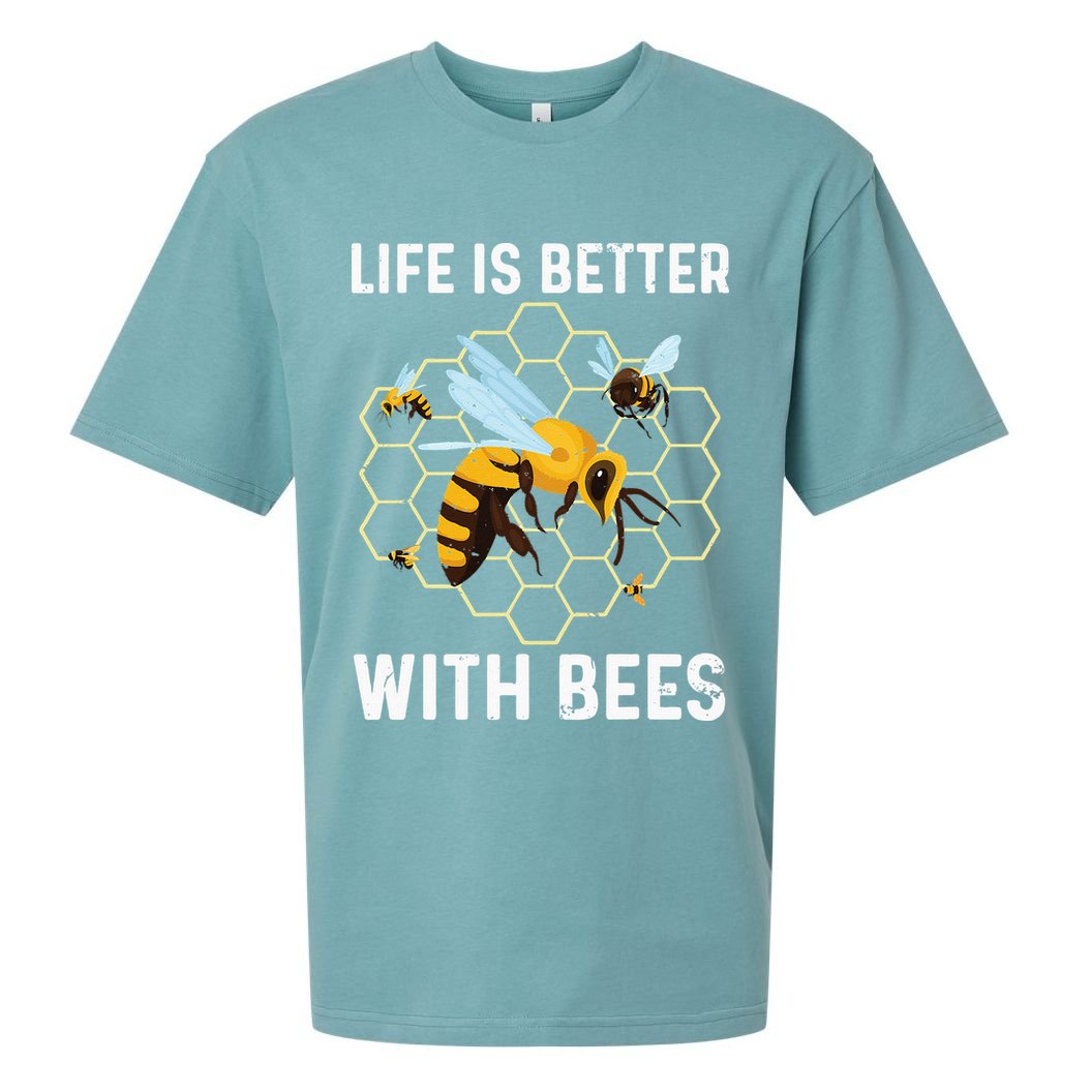 Cute Bee Art Beekeeping Honey Bumble Bee Lover Sueded Cloud Jersey T-Shirt
